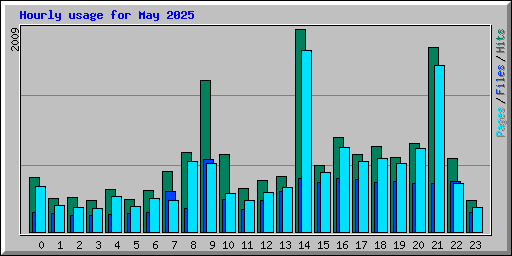 Hourly usage for May 2025