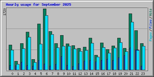 Hourly usage for September 2025