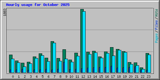 Hourly usage for October 2025